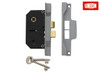 UNION - 2242 2 Lever Mortice Rebated Sashlock Silver Enamel 65.5mm 2.5in Visi