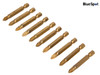 BlueSpot Tools - Titanium Coated Screwdriver Bits PZ2 50mm Pack of 10