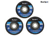 BlueSpot Tools - Sanding Flap Disc Set 3 Piece 115mm (4.1/2in)