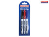 Faithfull - Fibre Tip Marker Pen Mixed (Pack of 3)