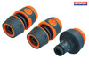 Faithfull - 3/4in Plastic Hose Fittings Kit, 3 Piece