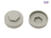 ForgeFix - TechFast Cover Cap Goosewing Grey 19mm (Pack 100)
