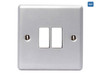 Masterplug - Metal Clad 2-Way 2-Gang Light Switch