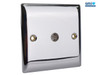 SMJ - Coaxial TV Socket 1-Gang Chrome