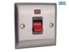 SMJ - DP Neon Switch 45A Brushed Steel