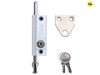 Yale Locks - P124 Door Push Bolt White Finish Visi
