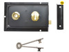 Yale Locks - P334 Rim Lock Black Finish 156 x 104mm Visi
