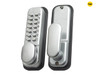 Yale Locks - P-DL02-SC Push Button Door Lock Chrome Finish Hold Open Function