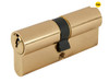 Yale Locks - Euro Double Cylinder Kitemark 35 x 45 (90mm) Polished Brass Visi