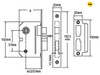 Yale Locks - PM236 Bathroom 2 Lever Sashlock Polished Chrome 67mm 2.5in