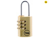 Yale Locks - Y150 22mm Brass Combination Padlock