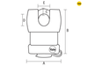 Yale Locks - Y221 61mm Weatherproof Steel Padlock Closed Shackle