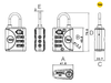 Yale Locks - YTP1 TSA Combination Padlock 32mm