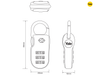 Yale Locks - TSA Clip On Padlock (Mixed Colour) 26mm