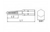 VOLKEL - No 4 X 48 UNF COMBINED BIT (1/4" HEX) - VOL-67290