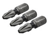 Faithfull Tools - Pozi Impact Screwdriver Bits PZ2 x 25mm (Pack 3)