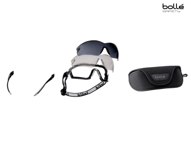 Bollé Bolle Safety Cobra TPR Safety Glasses, Black & Grey Frame, Clear Lenses - Foto 13