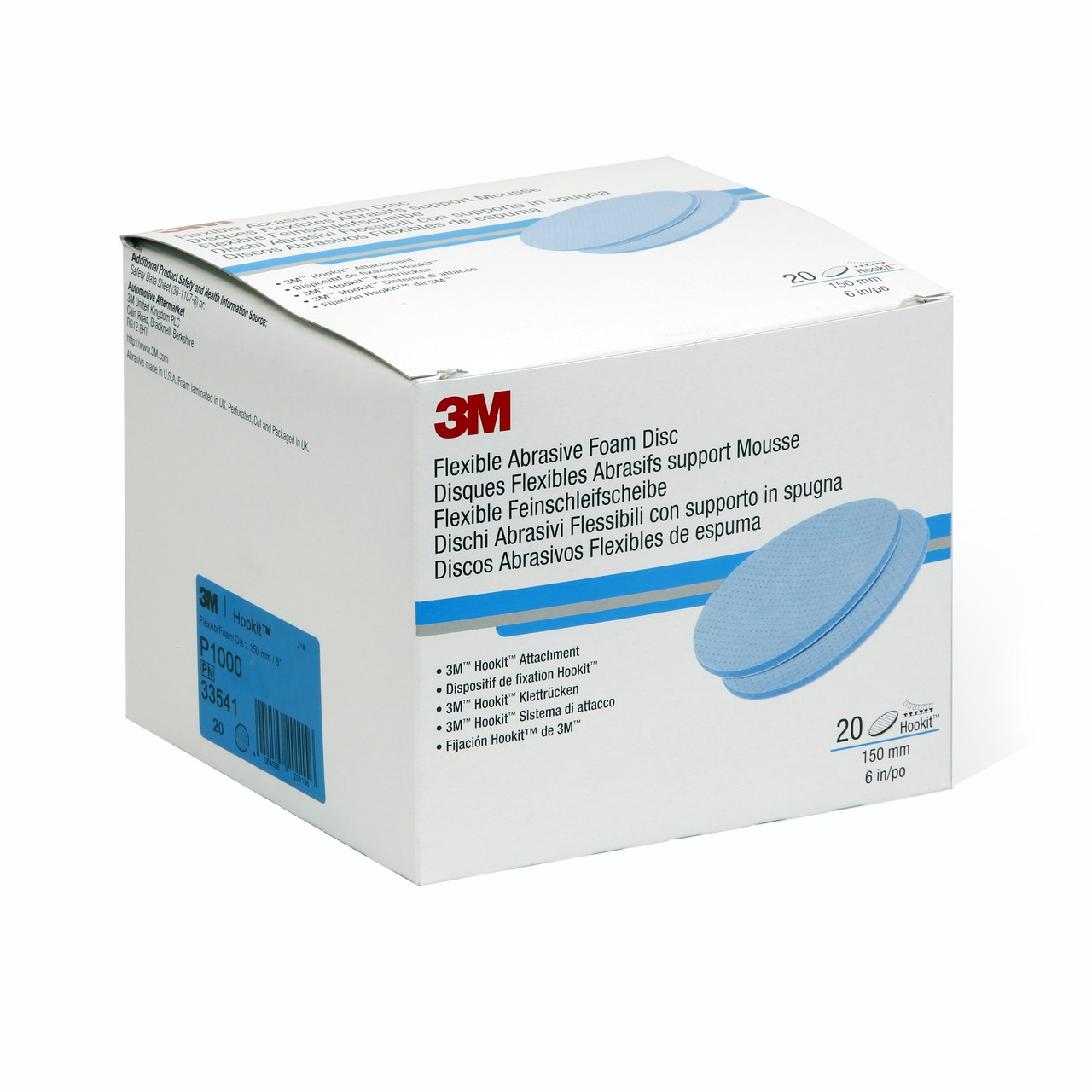 Hookit 3M Hookit Blue Abrasive Disc 321U Multi-hole, 36154, 3 In, 800, 50 Discs Per Carton