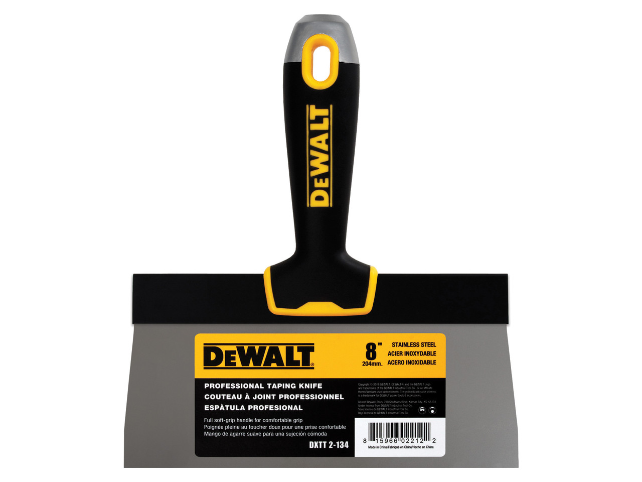 DeWALT Soft Grip Taping Knife 200mm (8in) Apex Tools Trading Ltd