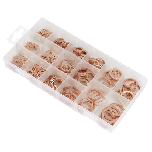 Copper Sealing Washer Assortment 250pc