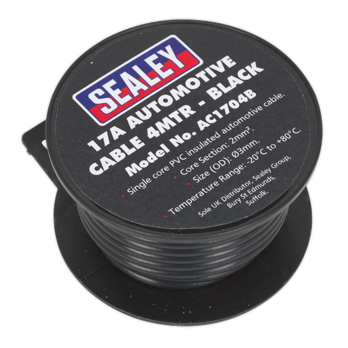 17A Thick Wall Automotive Cable 4m - Black