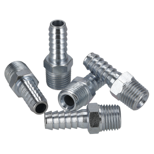 PCL Screwed Tailpiece Male 1/4"BSPT - 5/16" Hose - Pack of 5