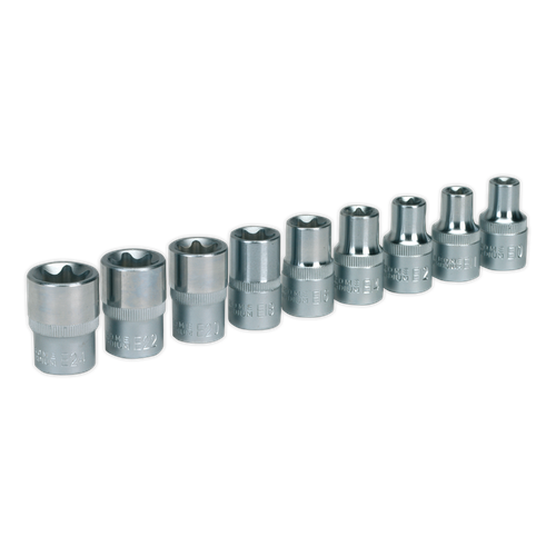 Premier TRX-Star* Female Socket Set 1/2"Sq Drive 9pc