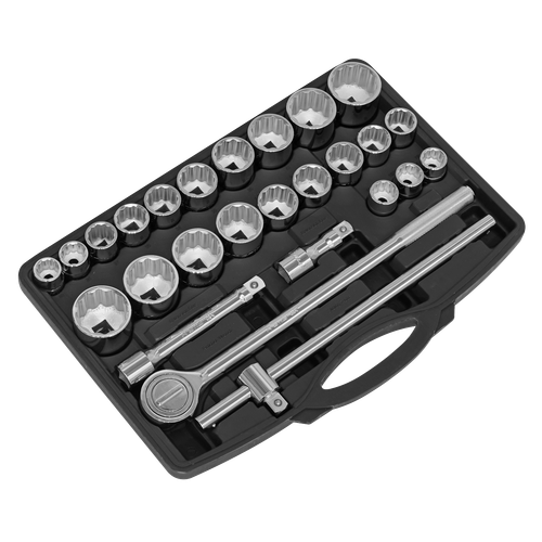 Premier Metric/Imperial Socket Set 3/4"Sq Drive 12-Point 26pc