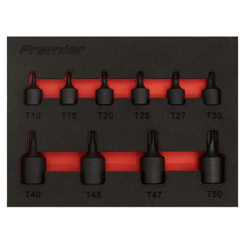 Premier Low Profile TRX-Star* Impact Socket Bit Set 1/4" & 3/8"Sq Drive 10pc