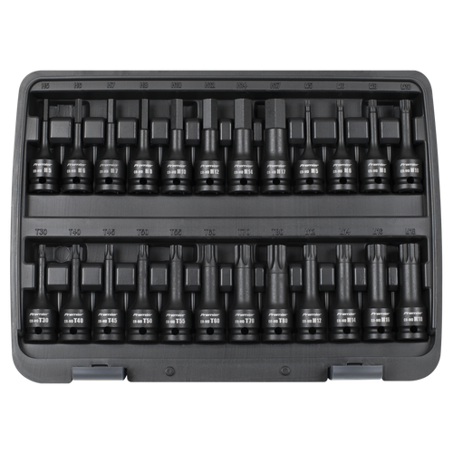 Premier Hex/TRX-Star*/Spline Impact Socket Bit Set 1/2"Sq Drive 24pc