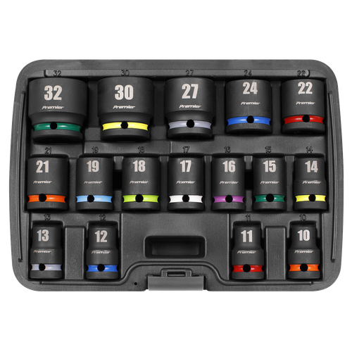 Premier Impact Socket Set 1/2"Sq Drive 16pc