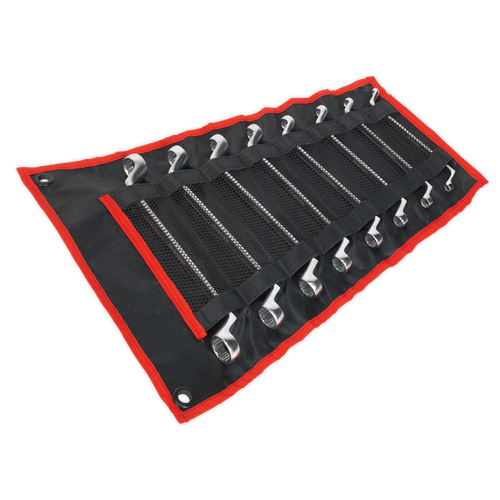 Premier Offset Double End Ring Spanner Set 8pc