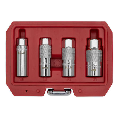Magnetic Spark Plug Socket Set 3/8"Sq Drive 4pc