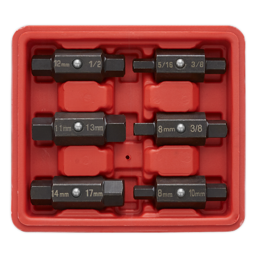 Double End Oil Drain Plug Key Set 6pc