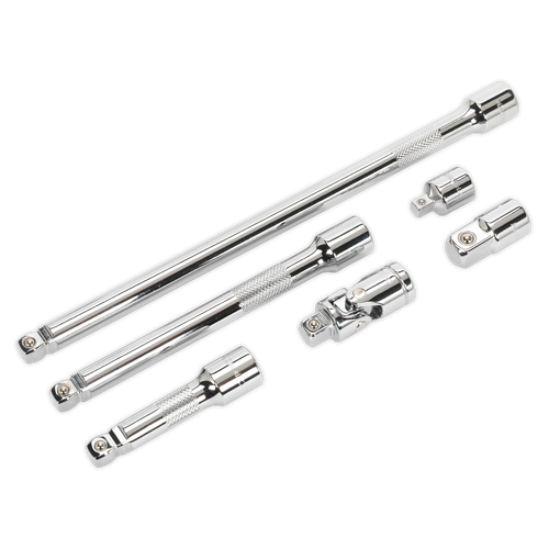 Premier Wobble/Rigid Extension Bar, Adaptor & Universal Joint Set 3/8"Sq Drive 6pc