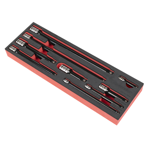 Premier Black Wobble/Rigid Extension Bar Set 1/4", 3/8" & 1/2"Sq Drive 9pc - Premier Black