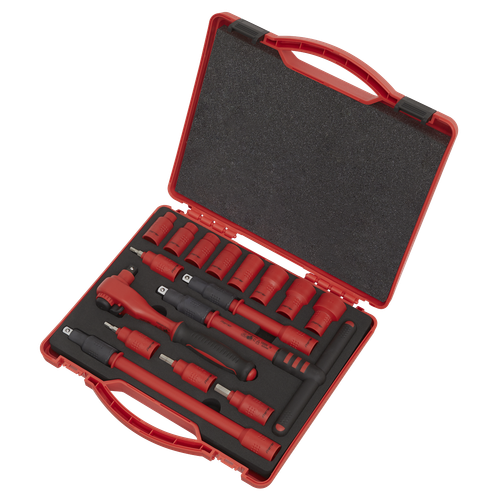 Premier Insulated Socket Set 3/8"Sq Drive 16pc - VDE Approved