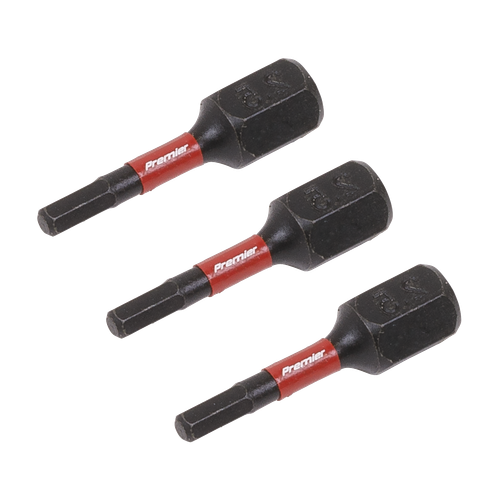 Premier Hex Impact Power Tool Bits 2.5 x 25mm 3pc