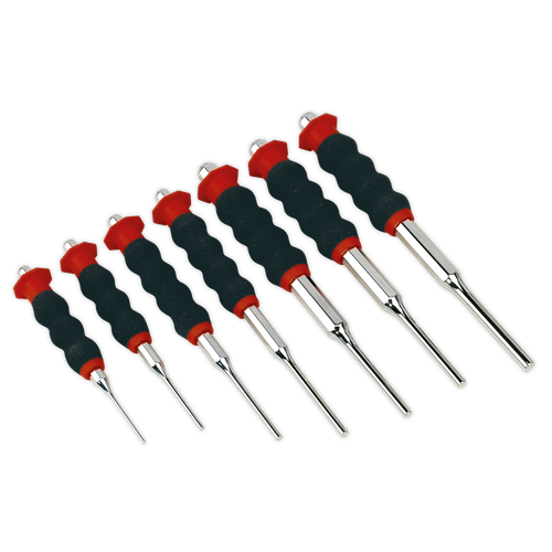 Premier Sheathed Parallel Pin Punch Set 7pc