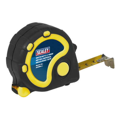Metric/Imperial Rubber Tape Measure 5m(16ft) x 19mm