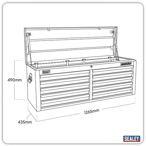 Superline PRO® Topchest 10 Drawer - Black
