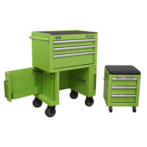 Superline PRO® Rollcab 3 Drawer with Utility Seat