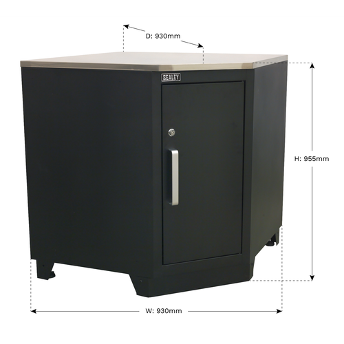 Premier™ Heavy-Duty Modular Corner Floor Cabinet 930mm