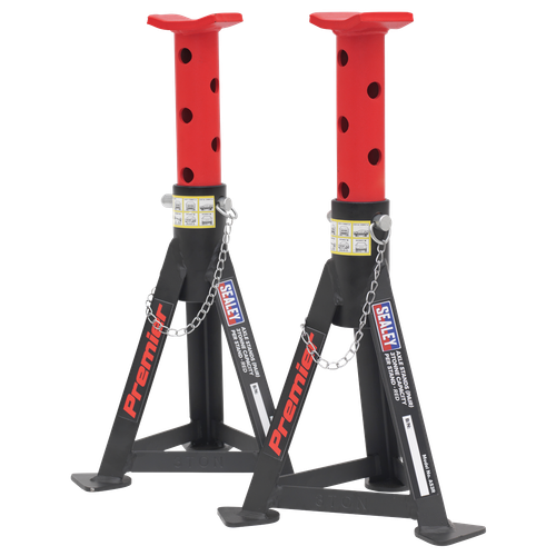 Premier Axle Stands (Pair) 3 Tonne Capacity per Stand - Red