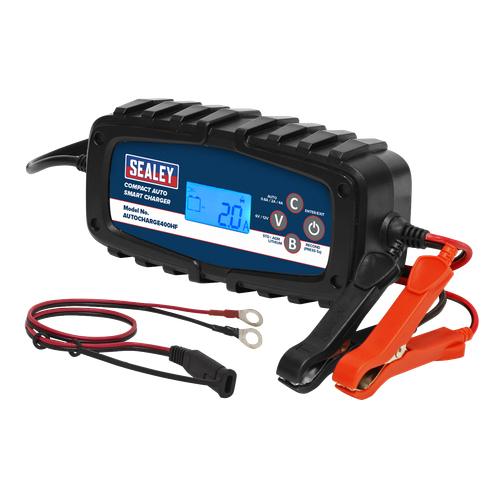 6/12V Compact Auto Smart Charger & Maintainer 4A