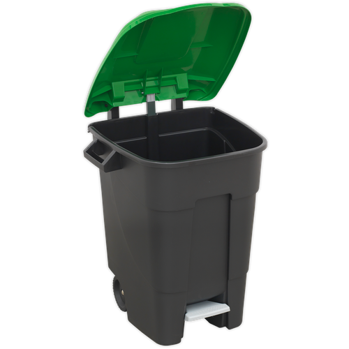 Refuse/Wheelie Bin with Foot Pedal 100L - Green