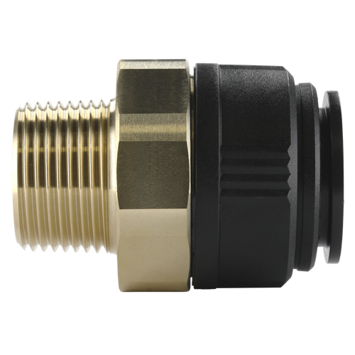 John Guest® Brass Straight Adaptor 28mm x 1"BSPT