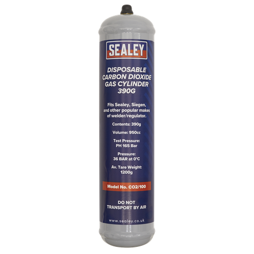 Disposable Carbon Dioxide Gas Cylinder 390g