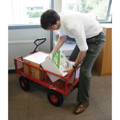 Platform Truck with Removable Sides & Pneumatic Tyres 200kg Capacity