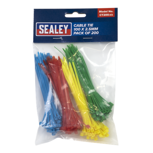 Cable Tie Assortment 100 x 2.5mm - Pack of 200